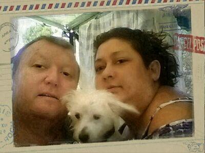 I'm a full time carer for my disabled husband caravanning with our Therapy Dog called Tera