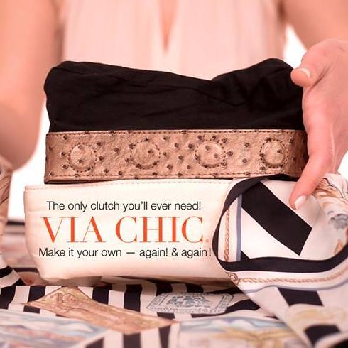 Via Chic-OneClutch turns divine silk scarves and trendy fabrics into the chicest of clutch bags in seconds. Expect tweets on all things fashion & Via Chic!