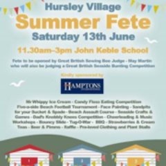 Join us on Saturday 13th June for our annual village fete 11-3. Opened by Great British Sewing Bee's May Martin!