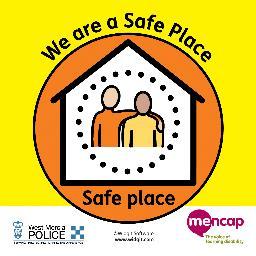 ‘Safe Places’ are a short term safe place for anyone who may feel vulnerable or threatened when out and about. This is a Community led Initiative.