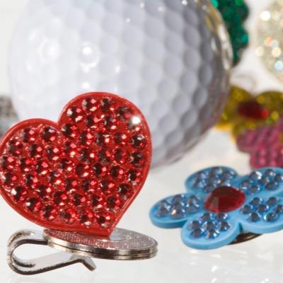 Specially created with 100% genuine Swarovski crystals. Each piece is handcrafted by a Bonjoc artisan to give you that extra sparkle on the course! #Birdies