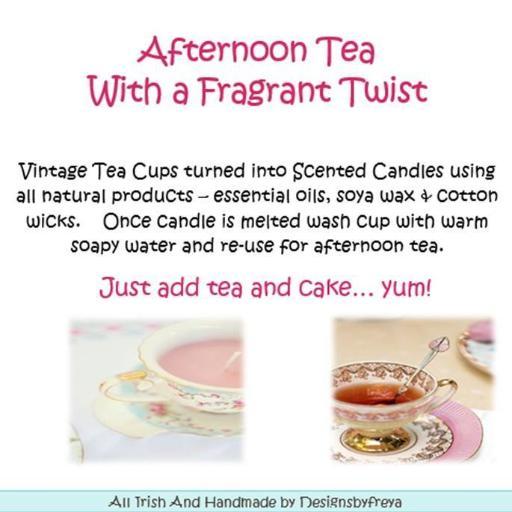 We offer a wide range of handmade crafts; jewellery, scarf pendants, earrings, bookmarks, plaques, greeting cards, scented candles in vintage tea cups, etc.