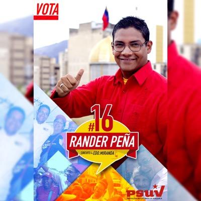 Rander Peña, Joven Revolucionario, Internacionalista, Candidato a las Legislativas 2015 Circuito 4 Edo. Miranda. 16 Años en Revolución