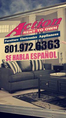 Action Rent To Own is located on 2111 W 3500 S in West Valley City Utah. We are a family owned local business. We sell Furniture, Electronics and Appliances.