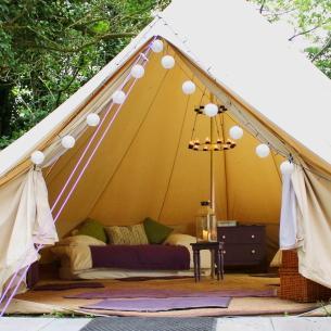 Gorgeous bell tents & cosy bunkhouse on Pembrokeshire Coast Path run by mum & daughter. Perfect for families or groups exploring, surfing, climbing, walking...
