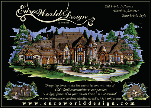 Old World Style Home Design by Ron Hill. Designing homes with the character found in Old World communities. #ronhillewd