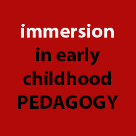 IMMERSION is @m_is4 'Along w my pedagogy, I like to dig into transformative ‘ideas’ that might change the world- one teacher, one child at a time!'