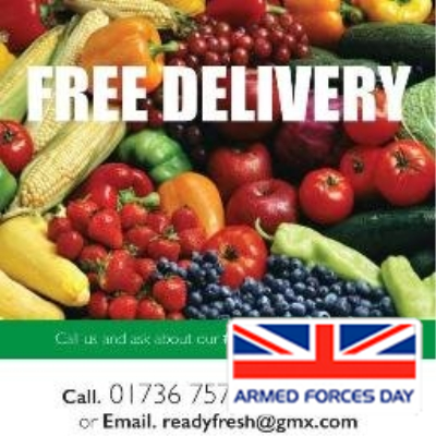 Fruit, Vegetables, Local Produce and Catering Supplies. Retail & Wholesale. Est. 1987. 01736 757992, readyfreshkernow@gmx.com