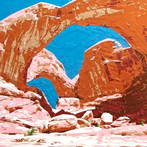 I am a tape artist from Utah. I use tape, mostly painters tape, duct tape, and masking tape, to create intricate pictures of my favorite places around the US.
