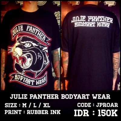 julie_panther's profile picture. Produsen pakaian dalam skala terbatas yang mengacu pada bidang seni, gambar, rajah dan tindik tubuh khususnya Indonesia.. juliepanther2010@gmail.com