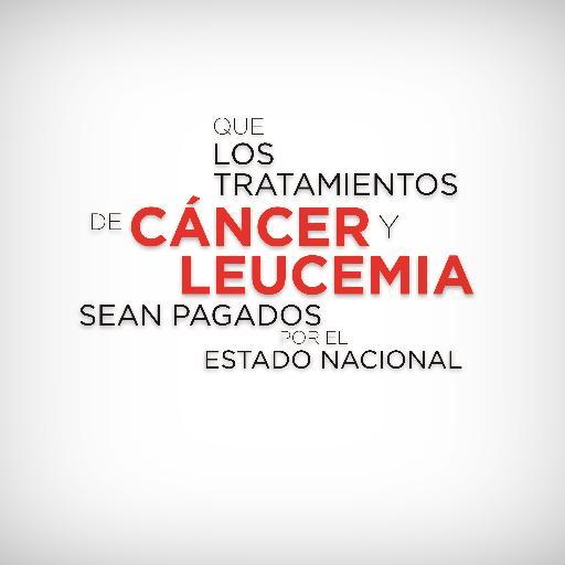 Estamos juntando firmas para lograr que los tratamientos de #Cáncer y #Leucemia sean pagados por el Estado Argentino. Sumate y firmá. Por favor, difundir.