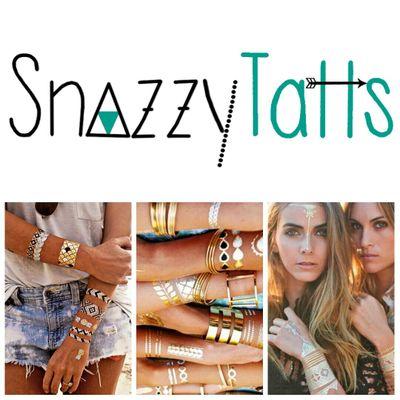 SnazzyTatts's profile picture. Our goal is to make YOU look hot and trendy, with our snazzy high-quality temporary tattoos!
SnazzyTatts are non-toxic, waterproof & hella gorgeous!