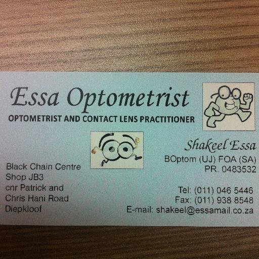 Optometrist @Essa_Optometrist Shop Jb3 Blackchain centre, Diepkloof Soweto call 011 046 5446 for apnts