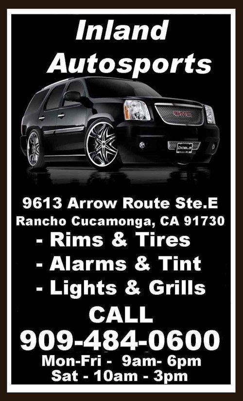 We sell rims, tires, alarms, tints,  lights, grilles, audio, video, navigation &  more !!