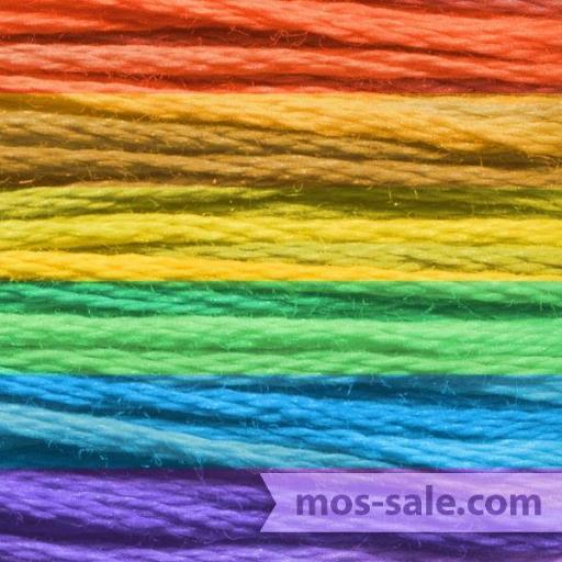 Hand-dyed cross stitch floss. For cotton floss, we only use DMC floss. We also make and sell cross stitch patterns.