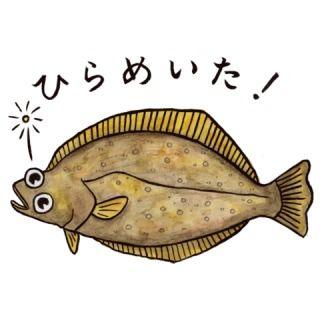 ひらめ / æ¹¯æ¢¨æµç£ã²ãã ããã³ã®è²©å£² æ¹¯æ¢¨æµæ¯è : Cognate with japanese 明(あ)ける (akeru, to dawn) and 空(あ)ける (akeru, to empty).