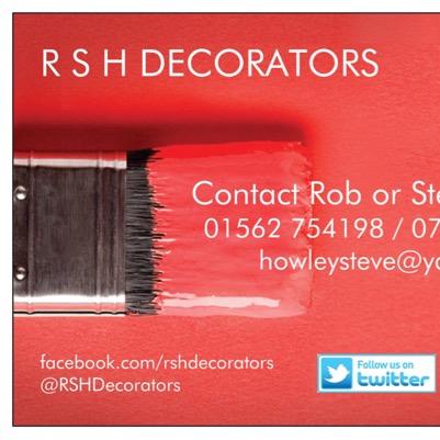 RSHDecorators's profile picture. Providing painting and decorating services in the worcestershire area and nationwide for over 20 years. 07725752352 or 01562 754198