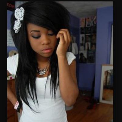 Ebony messy skinny emo