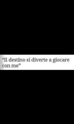 Cerco di realizzare il mio sogno, solo che il destino me lo impedisce.