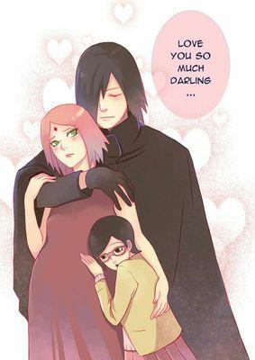 Lay your hands on my husband and beloved child again SHARANNNOOO!{Husband  @Sasukeisgod1 }{Daughter  Sarada} {Casual/Detail Rp }