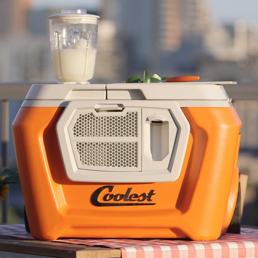 All-in-one cooler with built-in blender, Bluetooth speaker, light, USB charger, bottle opener. #2 Kickstarter Campaign. Time magazine Innovation of the Year.