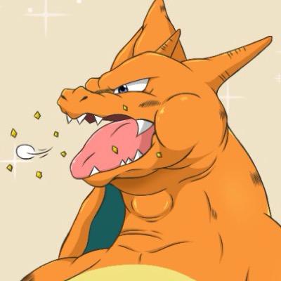 “Food is honestly life.~” This is Hideaki, he is a fat Charizard that really adores food and he loves to be lazy.