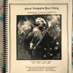 Born on Spring Tour, 1995, for 20 years, the Kind Veggie Burritos Cookbook has been serving up tasty food for tour, camping, and home. All proceeds for charity.