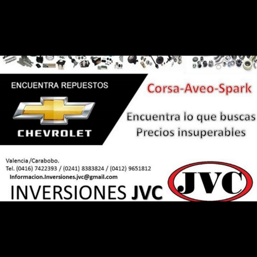 inversionesjvc1's profile picture. Empresa especializada en la compra y venta de repuestos Chevrolet. Rif: J-40651929-4
