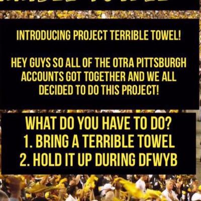 original terrible towel project account for otra pittsburgh
