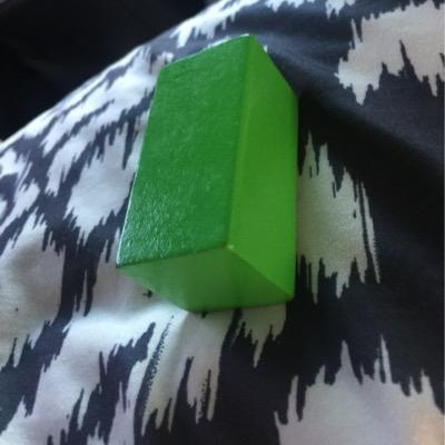 I am a green block I have always been a green block I like doing block things like reading running fine dining and writing mystery novels