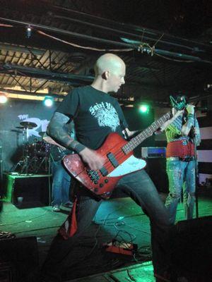 I play bass for a hard rock band called Decayed Grace.
