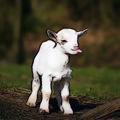 I'm a goat and my name is Waffles.