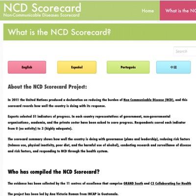 The NCD Scorecard is a new way of recording how well surveyed countries are doing in reducing the burden of non-communicable disease #NCD