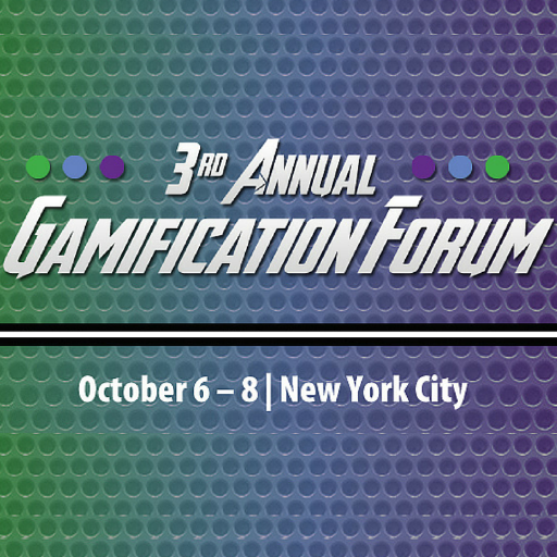 New York's only Gamification Conference. October 6 - 8, 2015.  In Midtown Manhattan.  Gamification to drive Engagement + Behavior Change