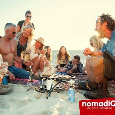 The main ingredient to a party. The first real #portable gas bbq #NomadiQ #lifestyle #park #beach #boat #garden #camping #friends #easy #bbq #grill #kickstarter