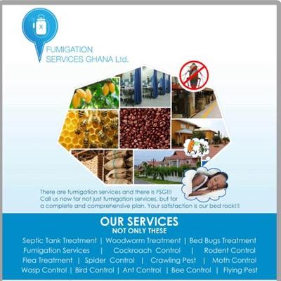 Fumigation Services Ghana provides pest control and fumigation services at domestic, commercial and industrial levels.