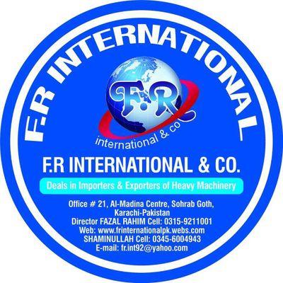F R INTERNATIONAL & CO.
IMPORT AND EXPORT OF HEAVY CONSTRUCTION MACHINES