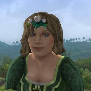 A young pie seller lass who loves stories, music and having a grand time. Often at the Green Dragon on Fridays (LOTRO Meriadoc server).