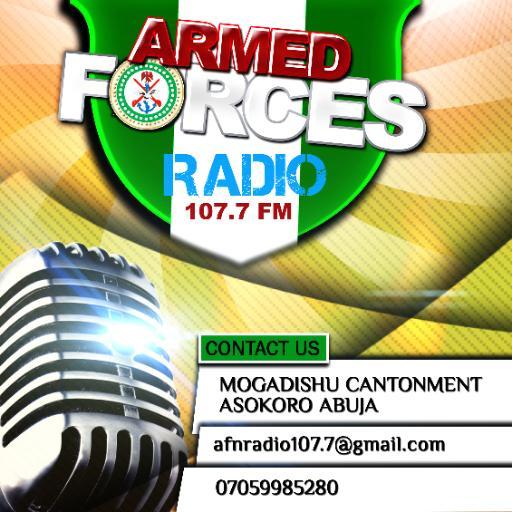 Your # 1 Authentic Voice of the Nigerian Military! Afrs1077fm/twitter.com Afrs107.7fm, Mogadishu Cantonment, Asokoro, Abuja.