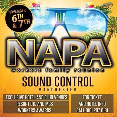 The official Napa reunion 2015 id on November 7th at Manchester - Massive line up of Napa MCs and DJs - Exlusive club and hotel !!!! 07964451119 for info.