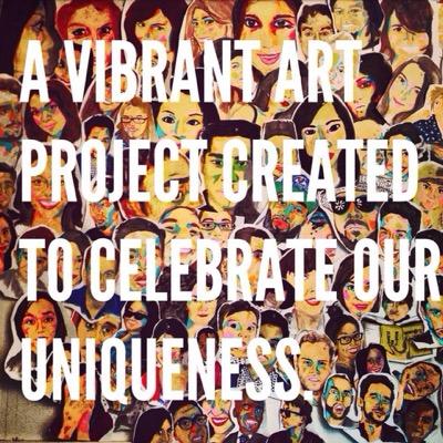 A vibrant art project created to celebrate our uniqueness. Stop and see the beauty. #facesweloveyyc