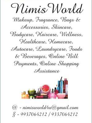 nimi4444in's profile picture. Thank you for following us. We help you look gorgeous with high quality skincare,  haircare, fragrances & colour cosmetics, handbags, clutches, wellness.