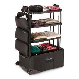 A new kind of luggage with shelves!