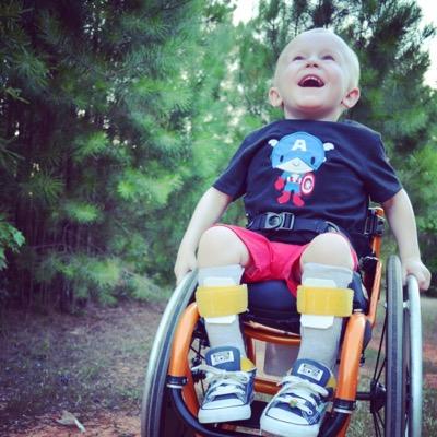 I'm a three-year-old paraplegic. I was diagnosed with Transverse Myelitis at 7 months, but it doesn't slow me down. I love life. Fight Like Wyatt!