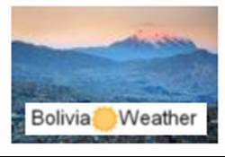 BoliviaWeather's profile picture. Welcome, we will try to keep you up to date with the weather conditions 24/7 in Bolivia