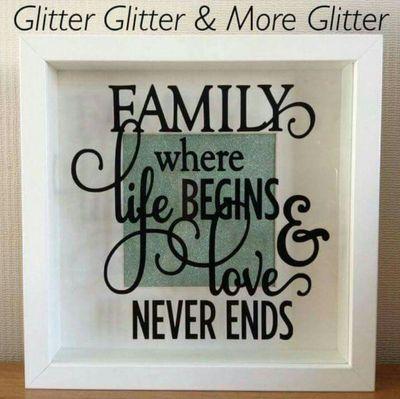 Glass, plaques & anything glittered in any colours you wish. Any questions please ask ❤️