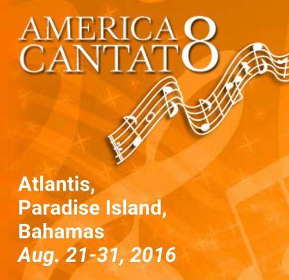 Twitter handle for the international choral festival America Cantat 8 to be held in the #Bahamas in 2016