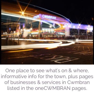 Welcome to the Twitter feed for oneCWMBRAN. The website for Whats on & Where, Town info and pages of local Business & Services. Head to https://t.co/qIE9SFPR0K