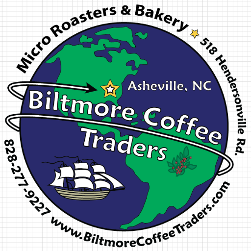 Biltmore Coffee Traders is a micro roaster & bakery in Asheville.  We roast & serve coffees of distinction & sustainability & bake with local ingredients.