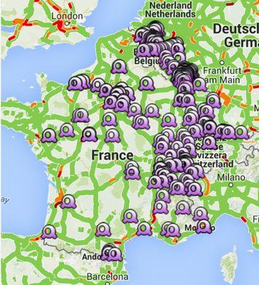 #Infotrafic en France, Belgique, Suisse, Allemagne, au Luxembourg et aux Pays-Bas sur base des signalements effectués sur les webcams de https://t.co/jASs66BpVi